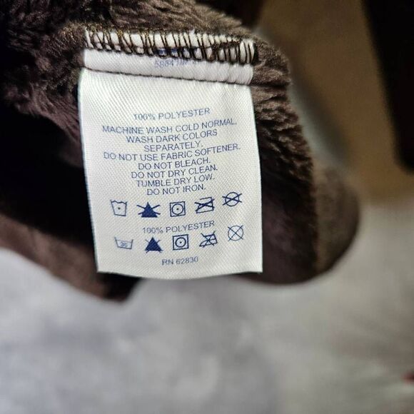Lands End Fleece Jacket Womens Size Small 6-8 Brown 100% Polyester - Picture 7 of 12